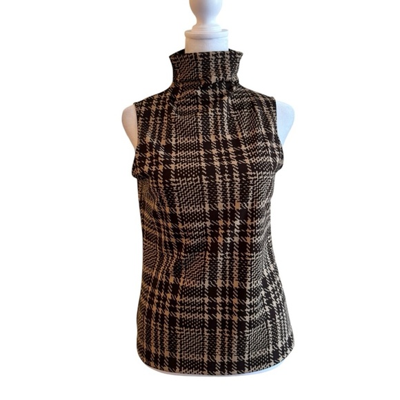 Vintage Casual Corner Sleeveless Top Small Mock Neck High Collar Retro XS - Picture 1 of 6